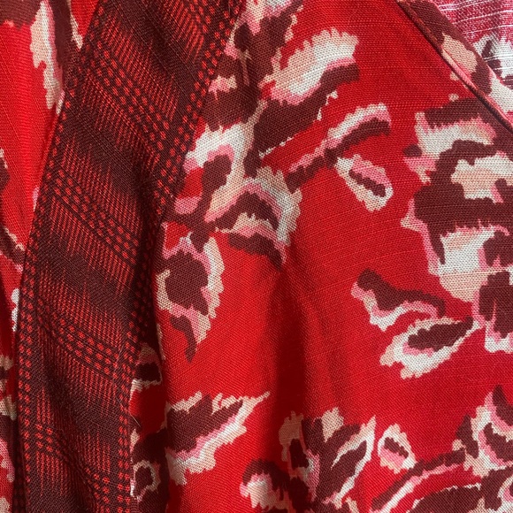 Red Floral Boho MIDI Dress - Picture 3 of 14